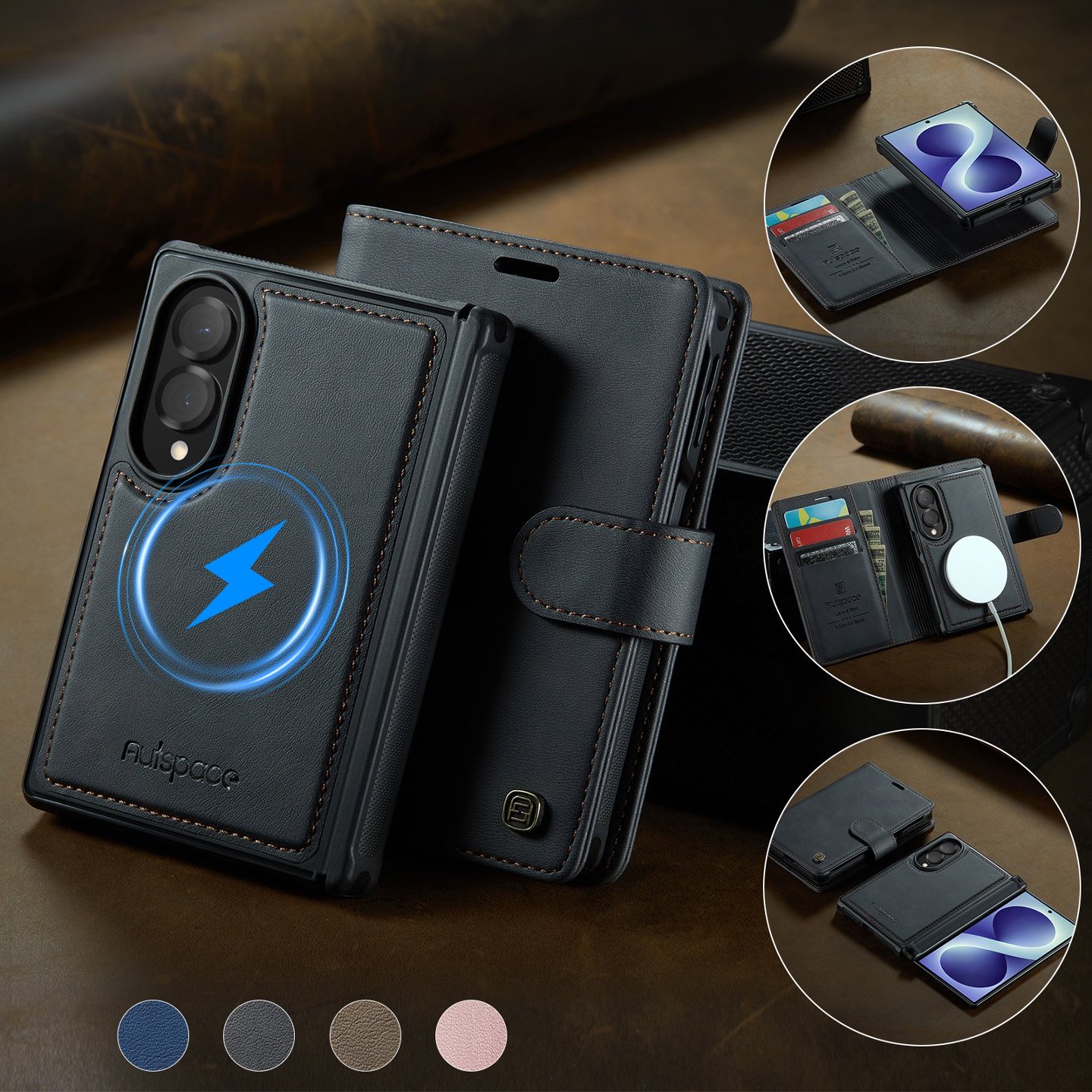 Place Card Holder - Galaxy Z Fold8 2 In1 Sarung
