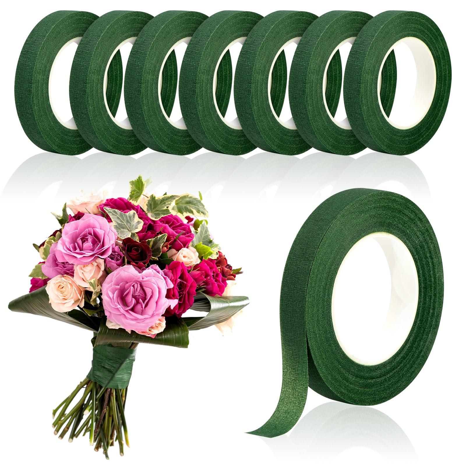 Wedding Supply Decor - 20Yard Pita Bunga Hijau Pita Kertas