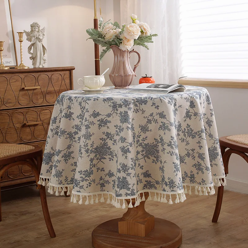 Wedding Ceremony Supply - Taplak meja katun Linen bunga Pastoral