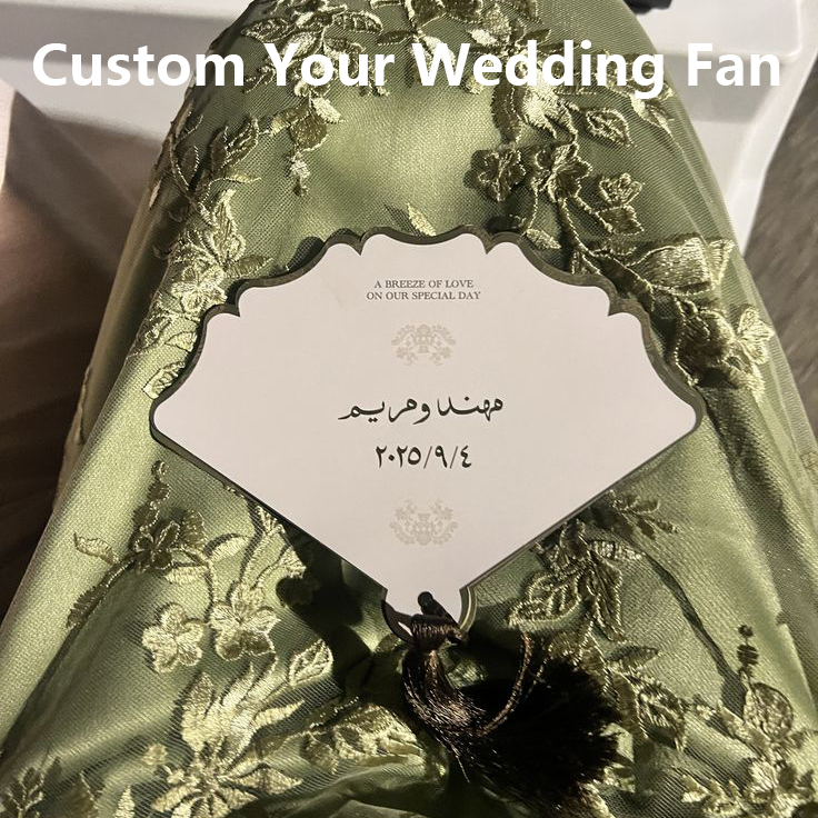 Wedding Ceremony Supply - Kipas Pernikahan Mewah Kustom Kartu Upacara
