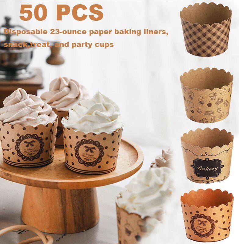Wedding Cake Supply - 50 buah/pak pembungkus cangkir kertas Cupcake