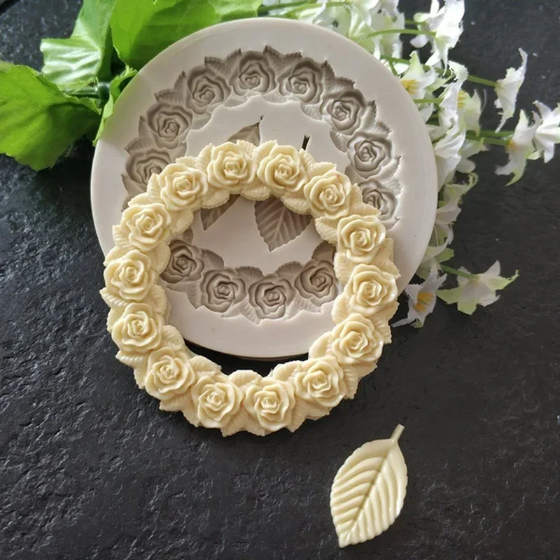 Wedding Cake Supply - Cetakan Fondant Silikon Bentuk Karangan Bunga