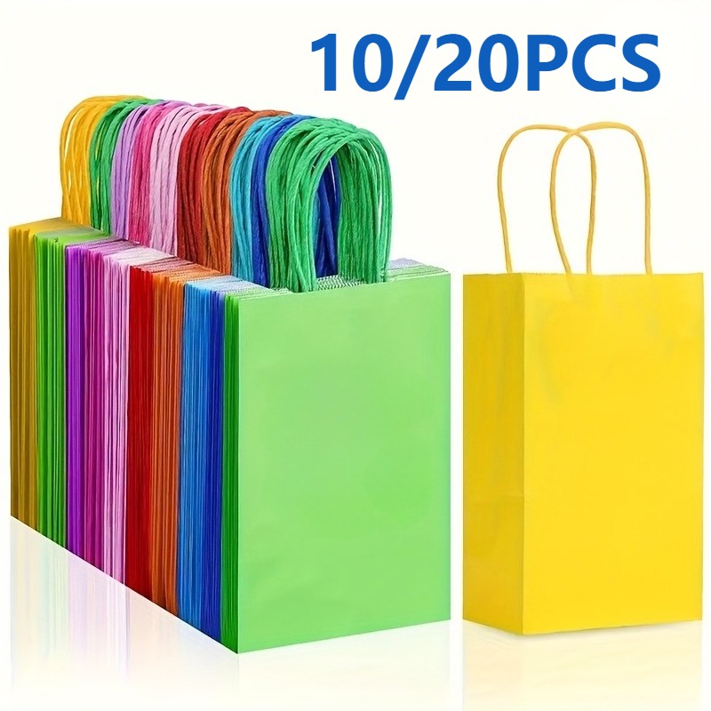 Wedding Supply Shops - 10/20 Buah Tas Kertas Kraft Warna-warni