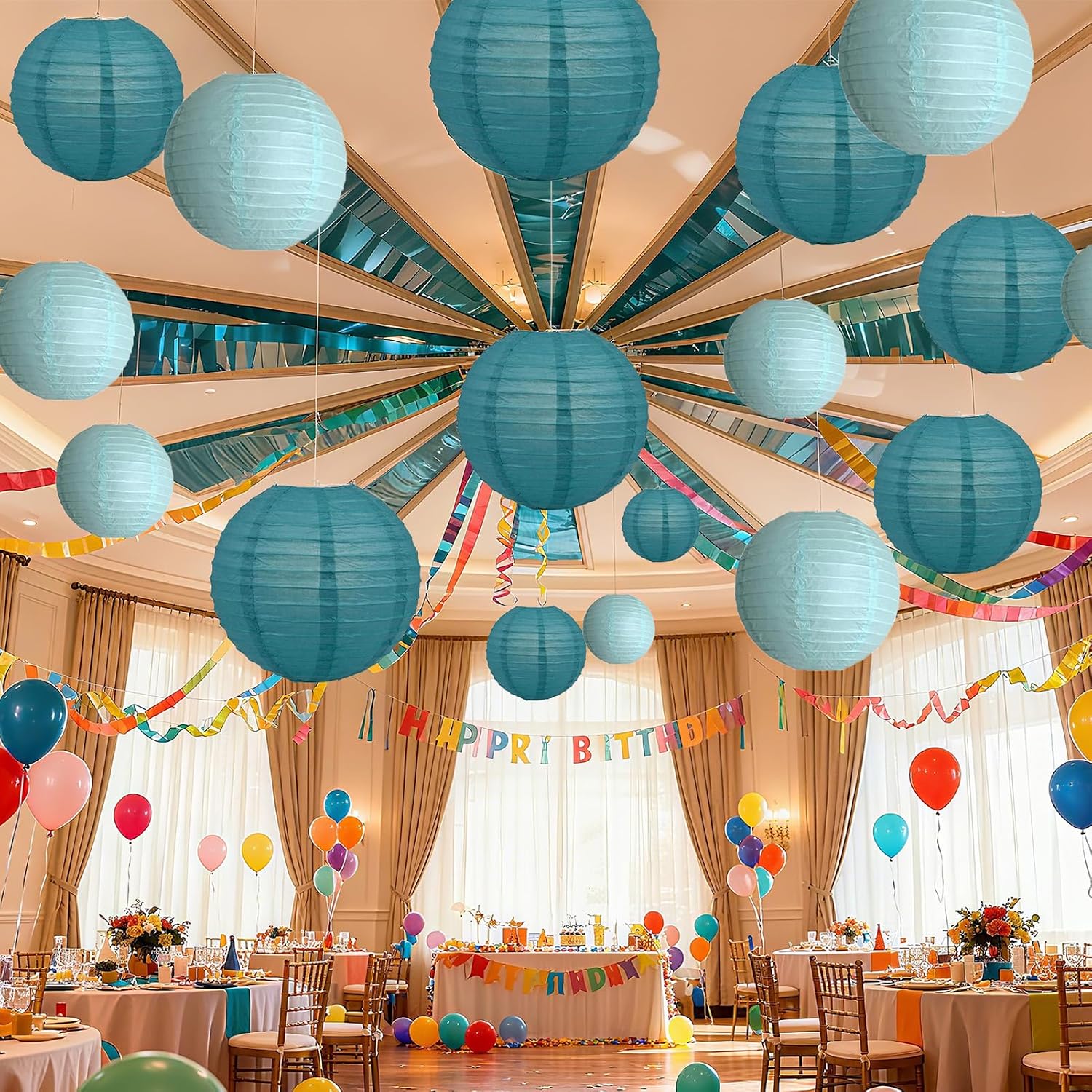 20 Buah Lampion Kertas Dekorat - Wedding Ceremony Supply ulasan dan harga