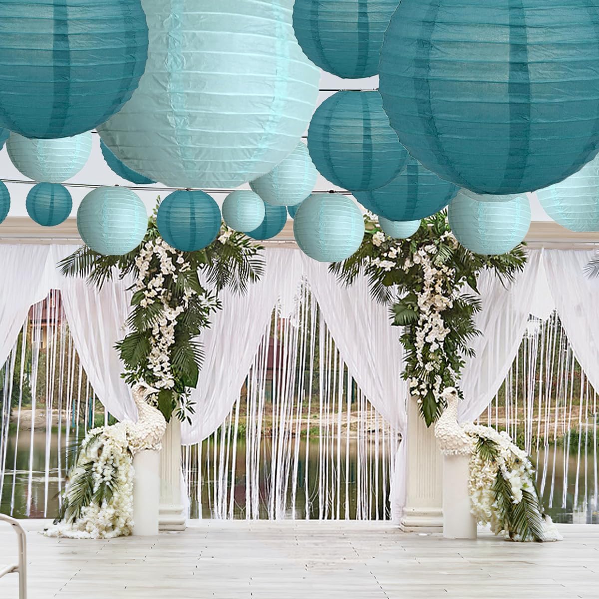 20 Buah Lampion Kertas Dekorat - Wedding Ceremony Supply ulasan dan harga