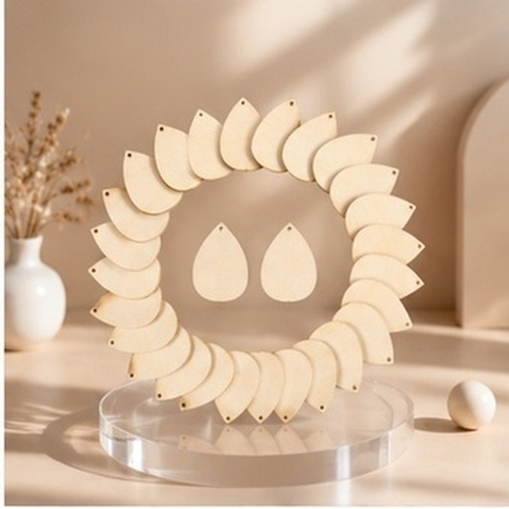 50 buah potongan kayu berbentu - Wedding Supply Decor ulasan dan harga