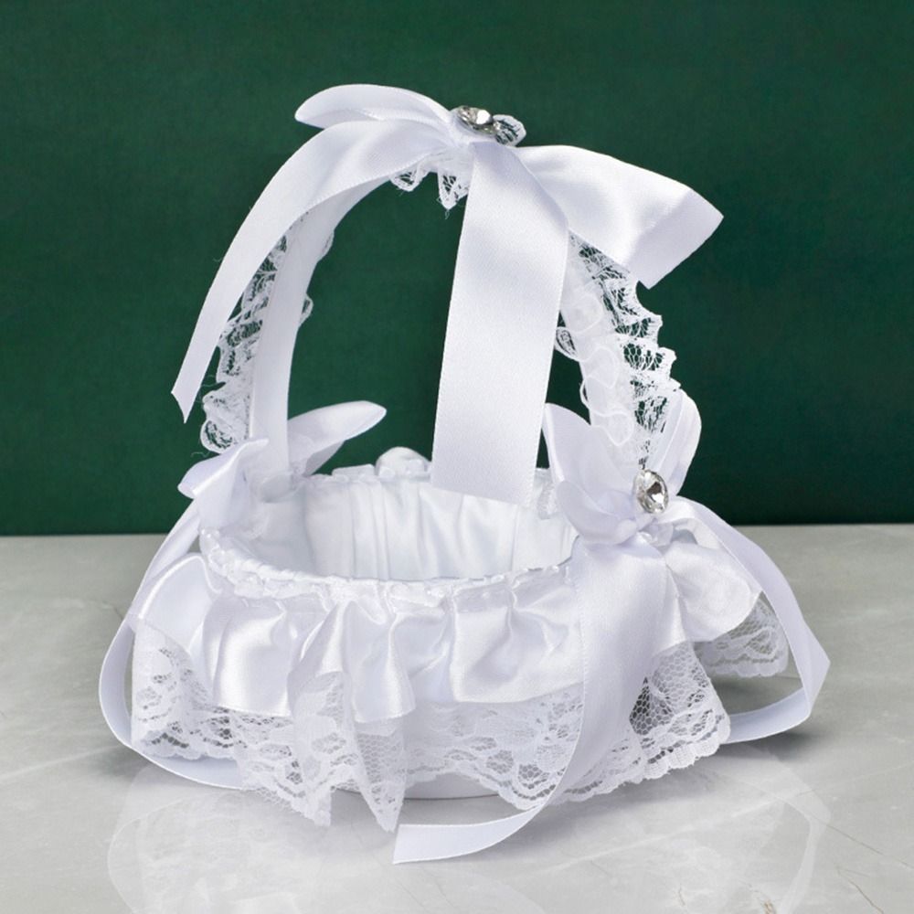 Keranjang Bunga Pernikahan Rom - Flower Girl Basket ulasan dan harga