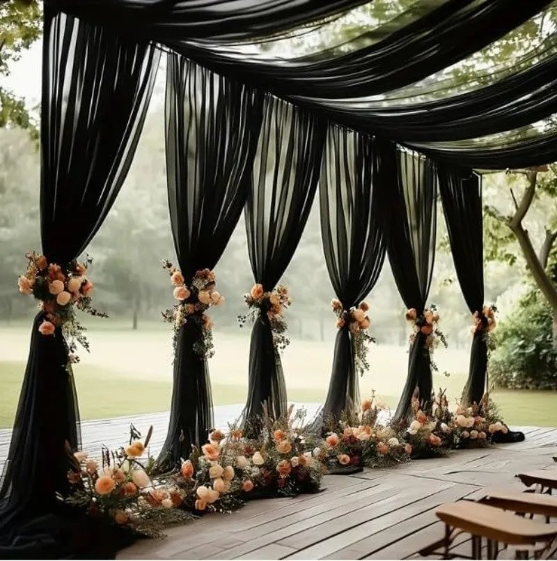 Kain Dekorasi Latar Belakang u - Wedding Backdrop Curtain ulasan dan harga