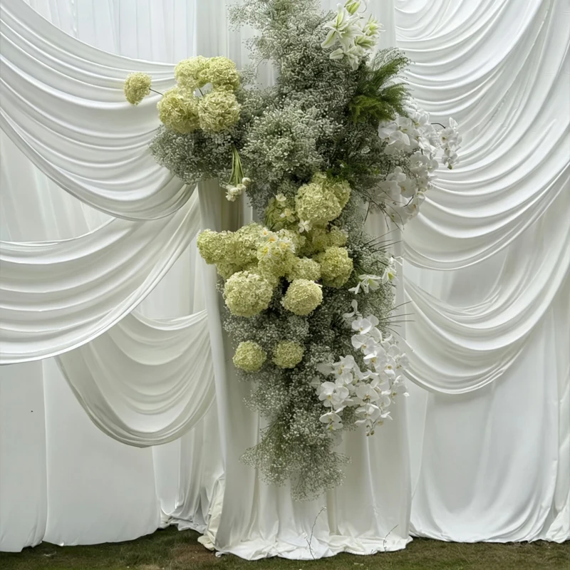 Kain Champagne Berkilau Merah  - Wedding Backdrop Curtain ulasan dan harga