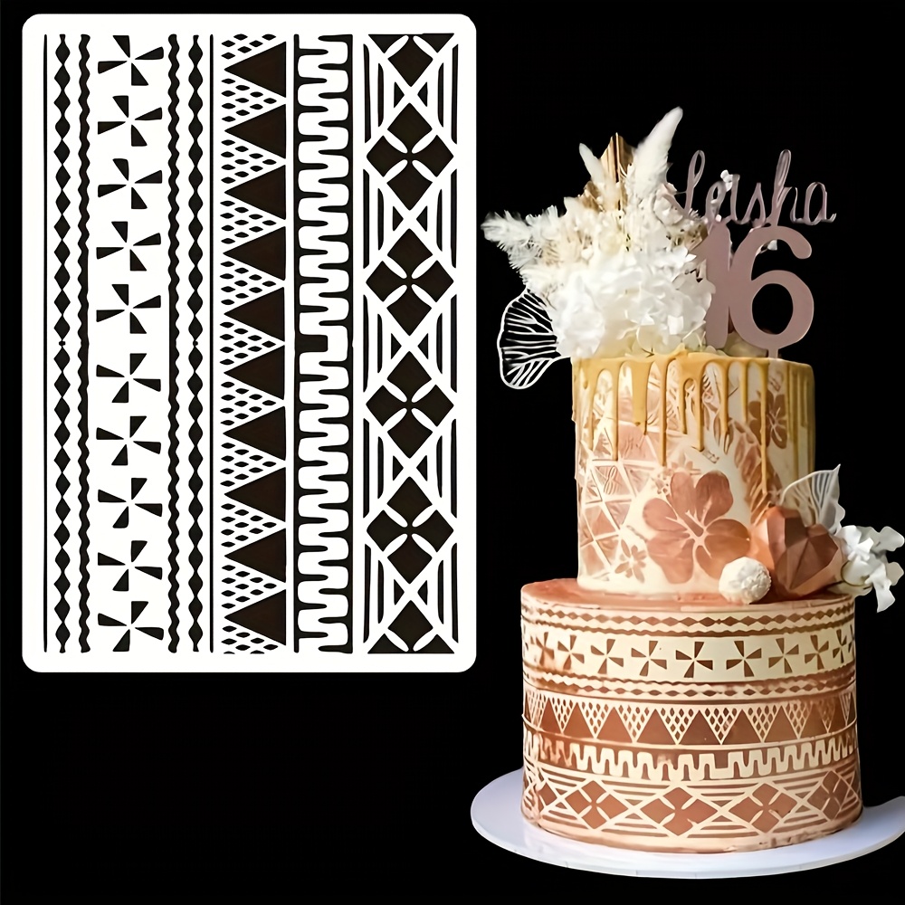 1Pc Stensil Kue Motif Bunga 29 - Wedding Cake Supply ulasan dan harga