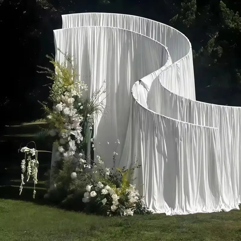 Backdrop Panggung Pernikahan B - Wedding Backdrop Curtain ulasan dan harga